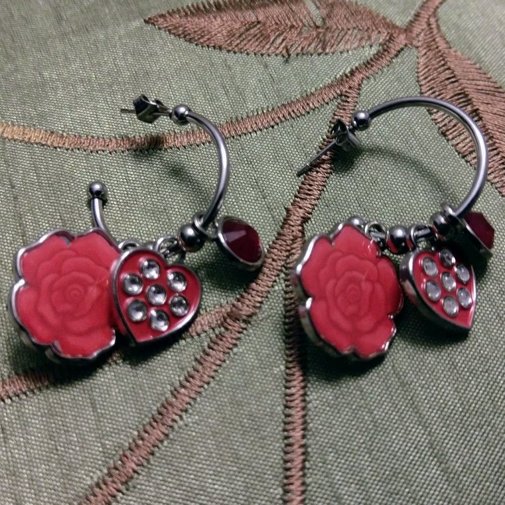 February Hoop Earrings, NWT!